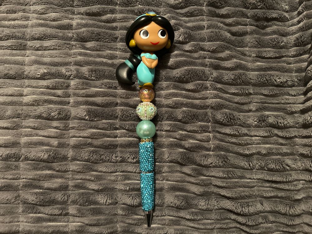 Blue Princess Beadable Pen